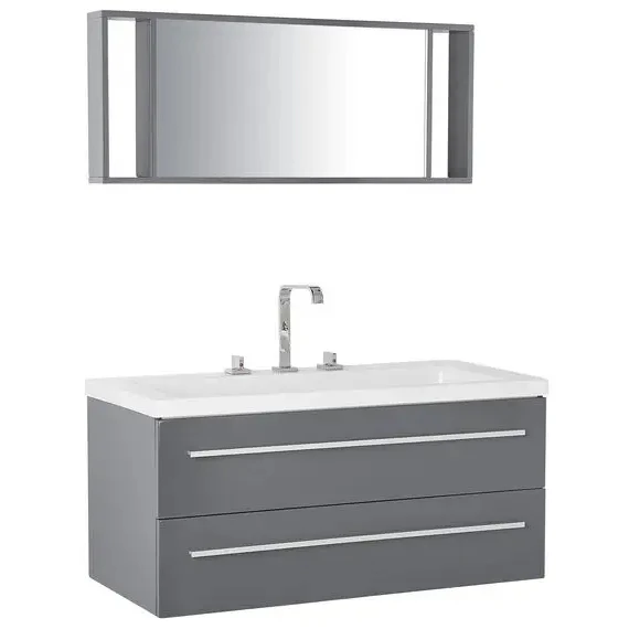 Bathroom Vanity Units With Sink And Side Cabinet Wall Hung Waterproof Bathroom Cabinet with a Mirror