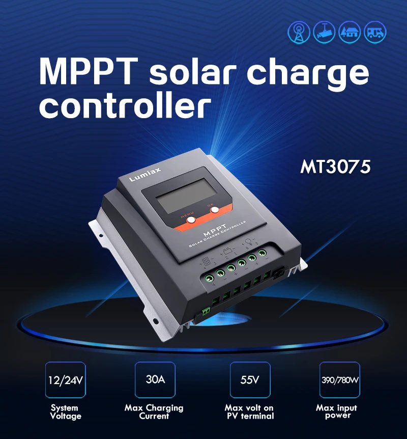 Lumiax V V Bluetooth Controller A Mppt Solar Charge Controller