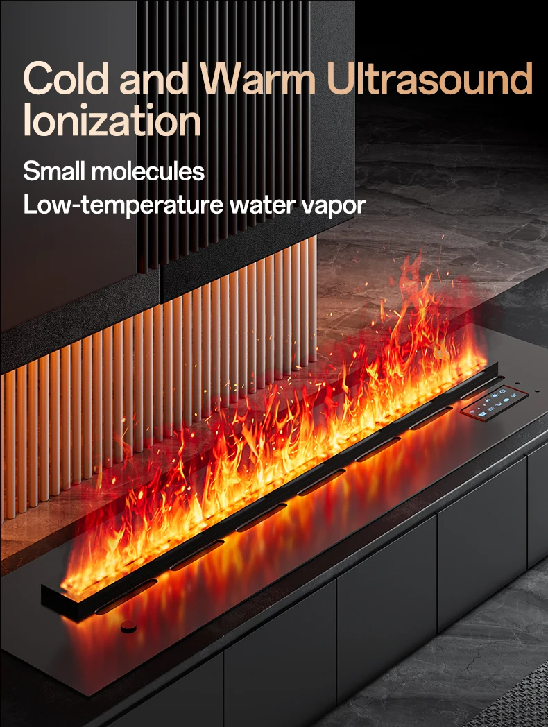 Electric Fireplace, Stainless Steel - detail 22