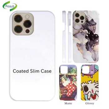 Prosub Wholesale 3D Coated PC Sublimation Blank Phone Case Glossy Matte Custom Print Sublimation Mobile Cover For IPhone 12 13