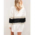 Women Sweater 2021 Autumn/winter New Fashion And Leisure Color Gold Thread Long Sleeves Women Sweater