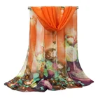 Many Scarf Scarf Design Available Many Colors Versatile Chiffon Silk Scarf Lady's Flower Print Scarf