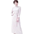 Pink Pink China Design Wholesale 2021 New Design Casual Style Pink Milk Silk Dress For Woman