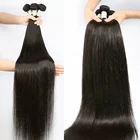Wholesale Raw 40 Inch Bone Straight Human Hair Bundle Vendors Mink Brazilian Peruvian Natural Remy Human Hair Extension