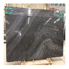 Black Stone Polished Black Zebra Marble Tiles Flooring Stone