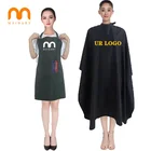Salon Cape Hair Salon Cape Polyester Salon Hair Cutting Apron Custom Print LOGO Barber Cape With Metal Snap