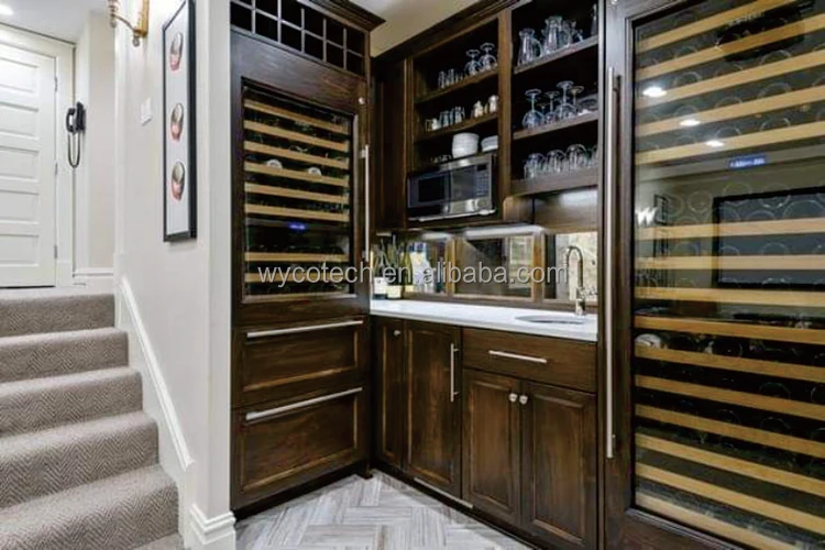 Black Glass Wine Cooler, Electric, Metal - detail 14