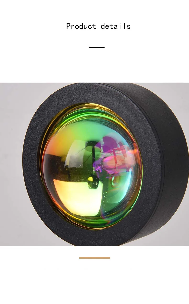 MTF RGB Led Modern Corner Stand Lamp Rainbow Sunset Sunrise Projection Night Light Floor Lamp for Living Room Bedroom