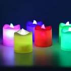 Candles Wholesale Home Decoration High Quality Flameless Smokeless Safety Wave Shape Colored Led Candles