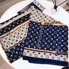 Scarf And Shawl Luxury Designer Silk Scarf Custom Bandana Ladies OEM Pattern And Logo Long Shawl Silk Satin Scarf