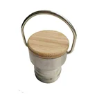 Paint Bamboo Custom Color Spray Paint Water Bottle Stainless Steel With Bpa Free Bamboo Lids