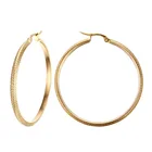 Earrings Gold Stainless Steel Jewelry Simple And Popular Hoop Earrings With 18K Gold Plated