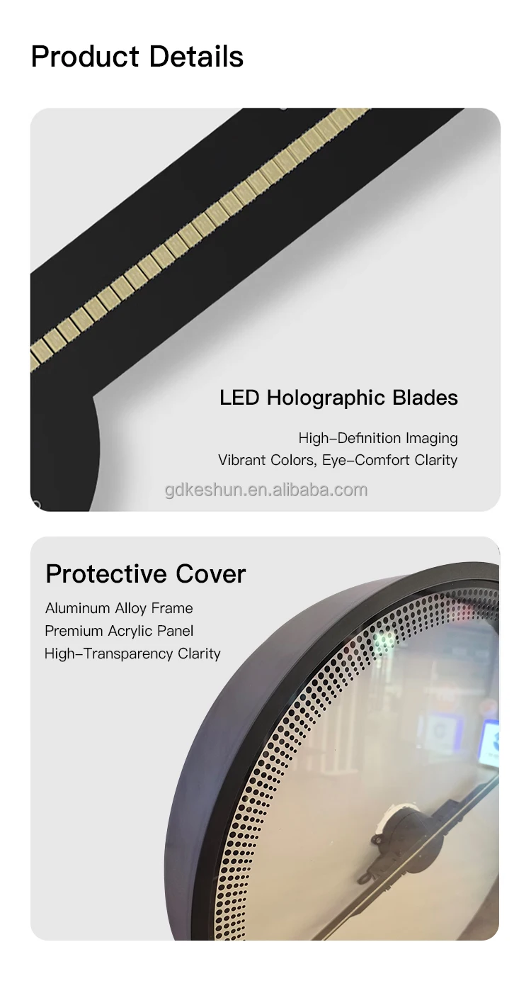 Advertising Equipment Led Fan, 3D, Wall - detail 8