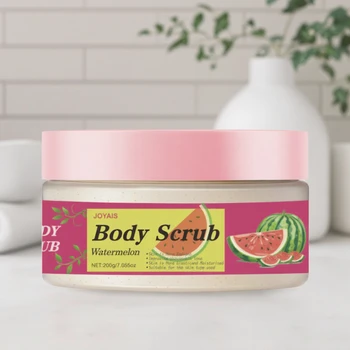 OEM ODM Organic Vegan Watermelon Body Scrub Whitening Sugar Body Exfoliation Cream Private Label Glycerin Bath Gel Adults Salt