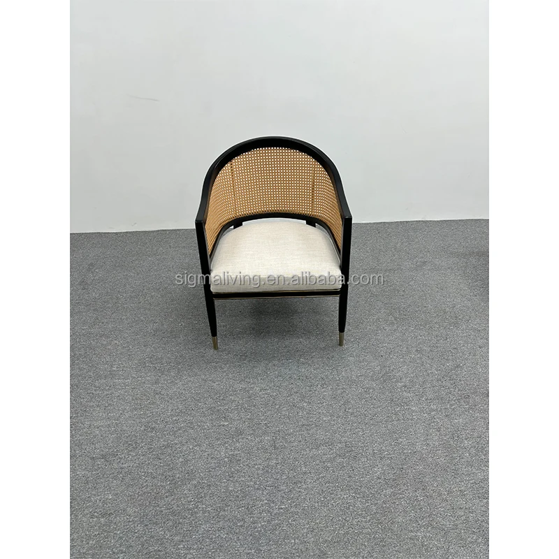 Modern new indoor furniture dinning chair leisure rattan high-end living room dinning table and chair