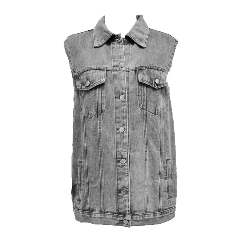Wholesale Sleeveless Casual Retro Loose Jean Jackets Women Denim Vest details