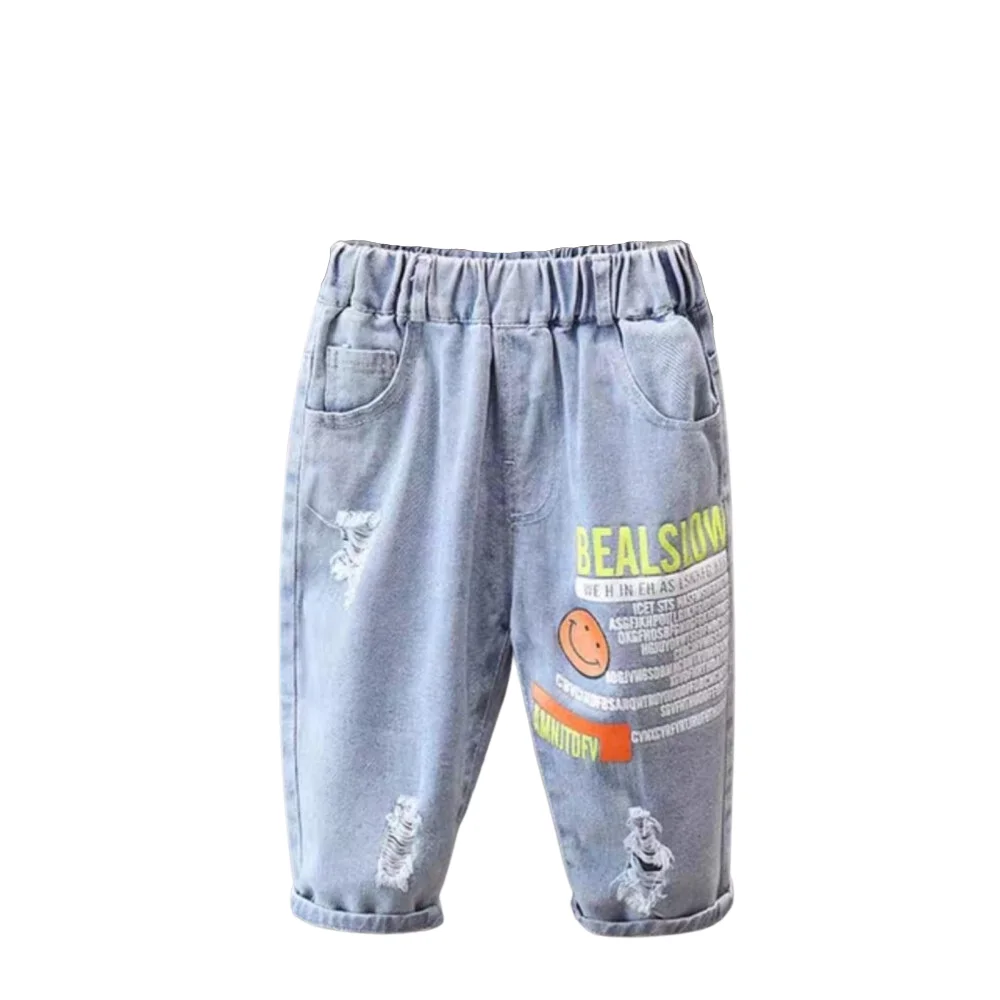 Summer Girls Kids Fashion Clothing Stylish Denim Custom Solid Color Short Pants Leggings Kids Dresses For Unisex Girls & Boys