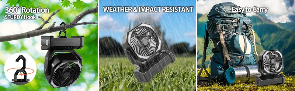 Pedestal Fan, 20000mAh, Portable - detail 4