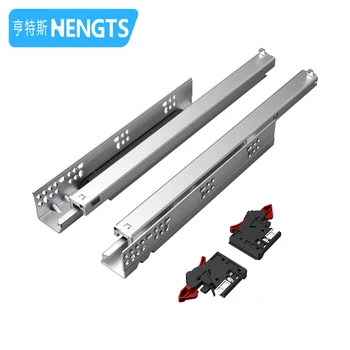 20" Manufacturer 3D Undermount Soft Close Drawer Slides Full Extension 3 Fold Telescopic for Kitchen Dining Hotel Applications