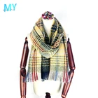 Manufacturers Polyester Scarf Manufacturers Selling Thick Cold Proof Printing Soft Polyester Knited Scarf