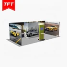Show Show Booth New Design Aluminum Profile Free Standing 2-Sided Back Lit Trade Show Display Expo Booth Stand Tv
