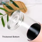 Glass Bottle With Lid Glass Transparent Slim Reusable Eco Friendly Glass Water Bottle With Lid