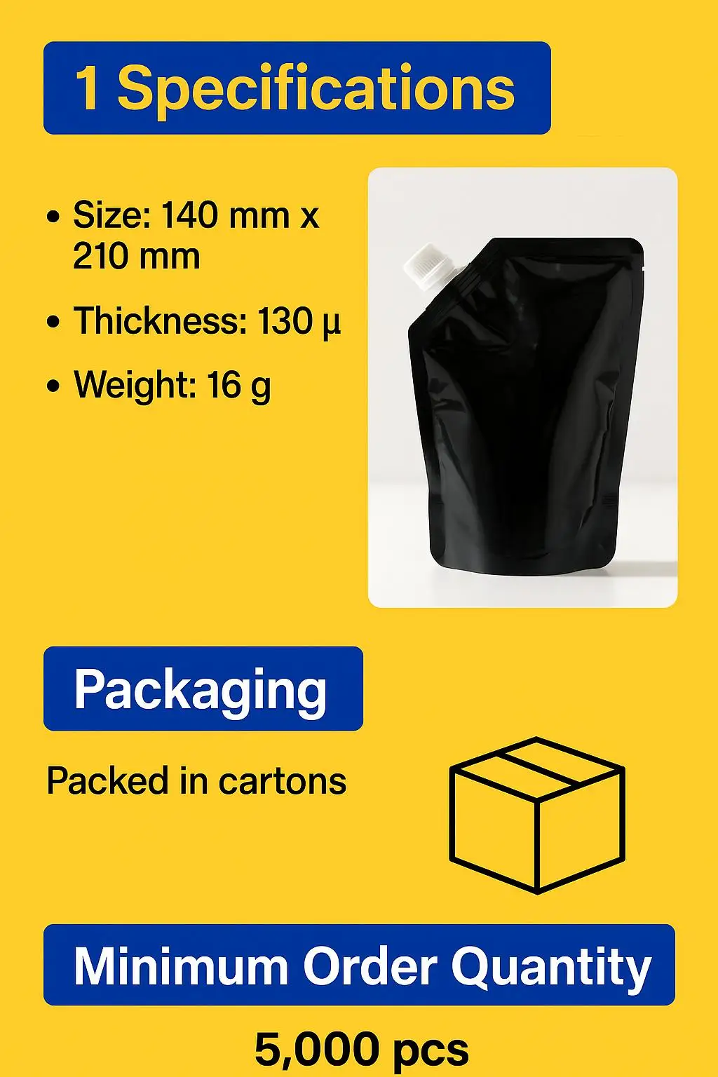 Stand Spout Pouch for Liquid Condiments Beverage Packaging PET/AL Plastic for Food Water Soda Wine Jelly Screen Printing Surface - detail 7