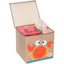 Foldable Cute Cartoon Toy Storage Box Multifunction Household Item Organizer for Kids for Home Use