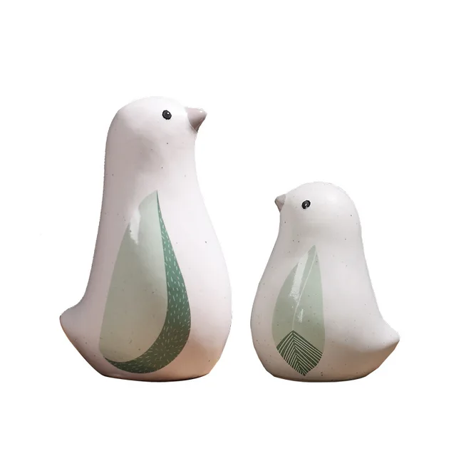 Adorable Ceramic Bird Ornaments Modern Minimalist Style Still Life Design Creative Gifts for Ins Style Target Audience