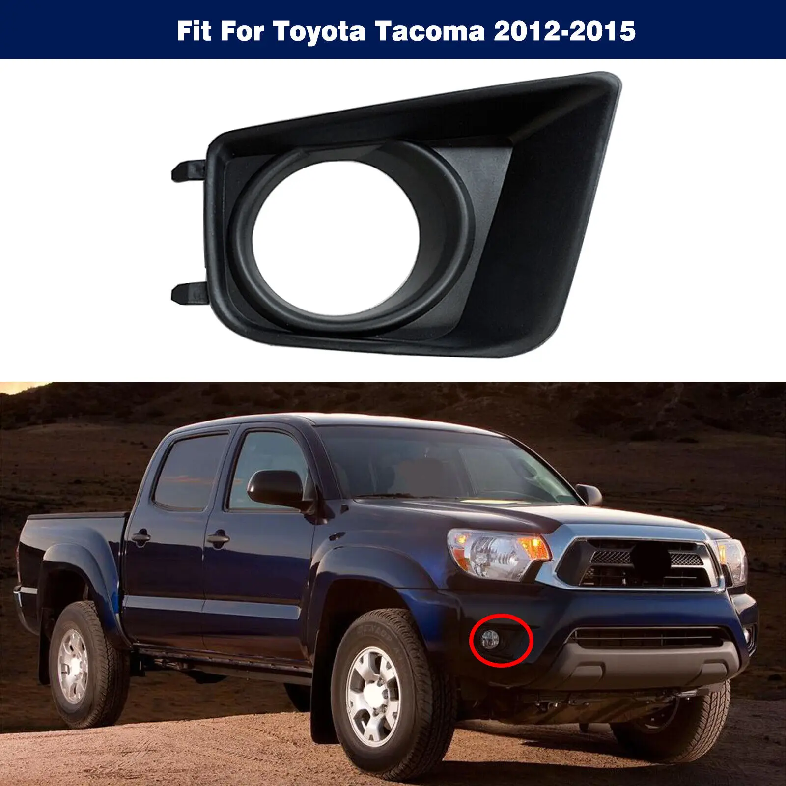 Couvercle de boîtier de feu antibrouillard pour Toyota Tacoma 2012 2015 81482 04020 81481 04020-33