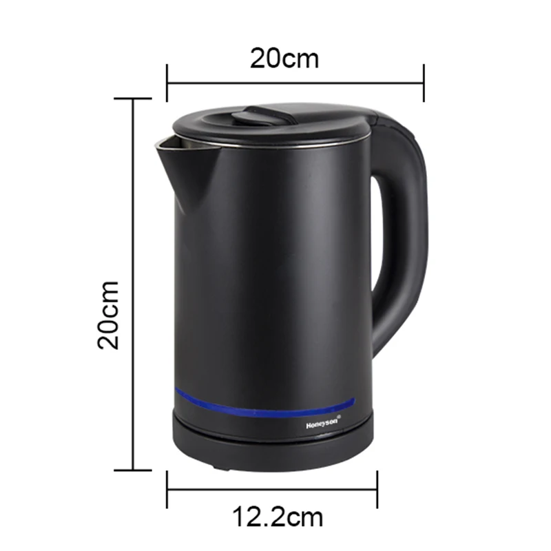 0.8L water heater kettle doubl layers colorful stainless steel electric kettle hotel kettle