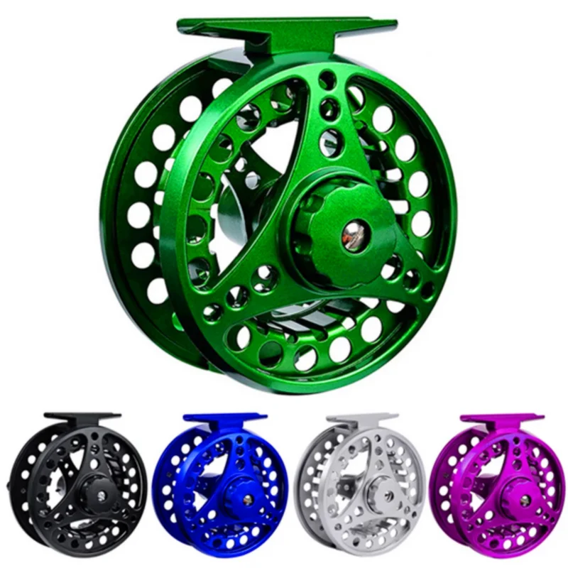3/4 5/6 7/8WT Large Arbor Fly Reel CNC Machined Aluminum Gold Fly Fishing Reel