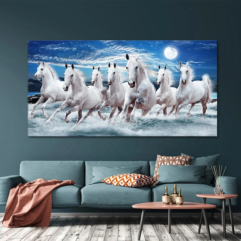 white horses sea waves