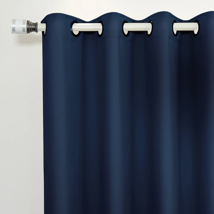 Home decorative blue door panel 100% blackout window curtains for living room