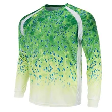 Sublimation long sleeves UPF men fishing shirts quick dry comfortable fishing jersey