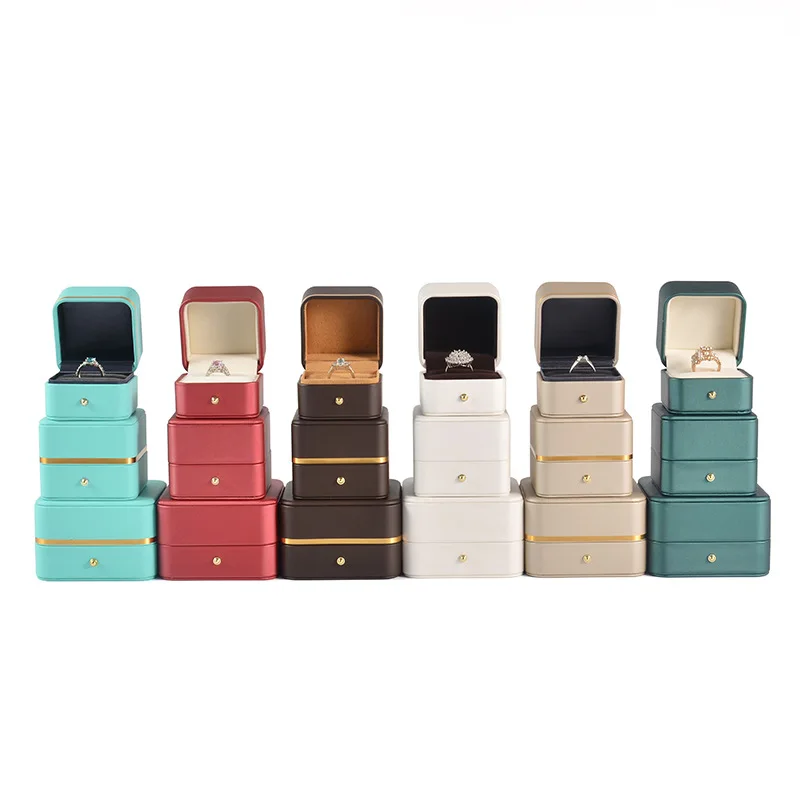 luxury pu leather jewelry box set custom fashion jewelry gift
