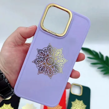 custom fashion luxury factory wholesale hot stamping design datura flower mobile phone case for iphone 15 14 13 12 11 pro max