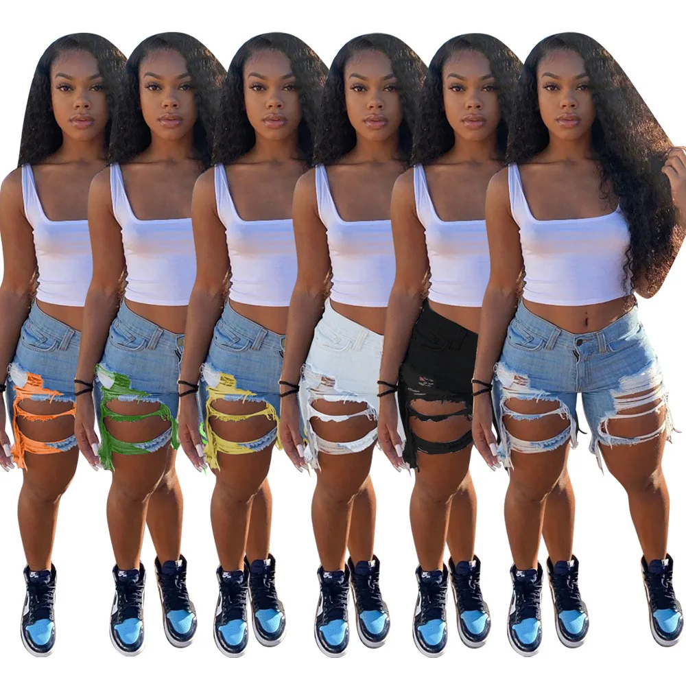 Streetwear Women Denim Shorts Summer 