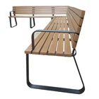 Benches Outdoor Wooden Customized Outdoor Furniture Garden L-Shape Recycled Plastic Wood Patio Bench