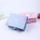 Flower Cute Paper Packaging Three-piece In Flower Gift Storage Box For Valentine's Day Wedding Birthday Party Sweet