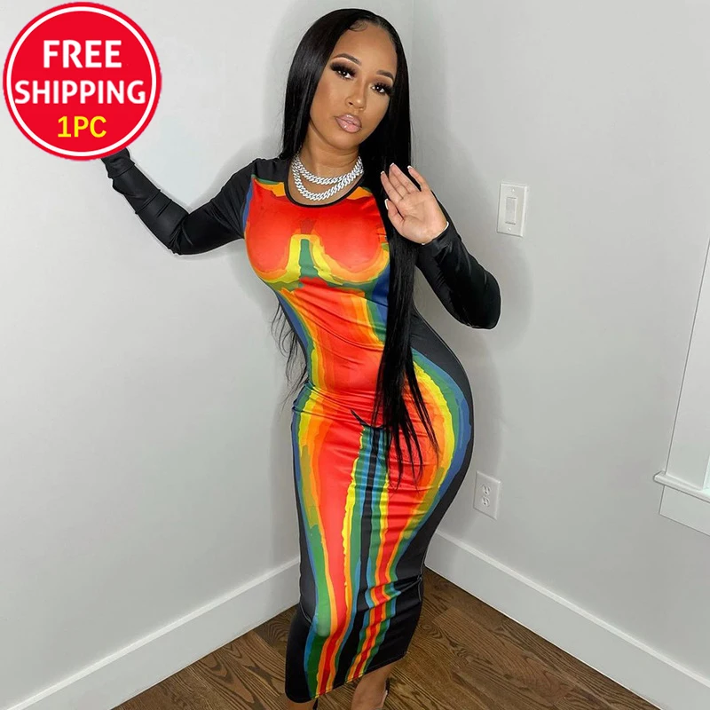 Colorful Printing Aesthetic Print Long 
