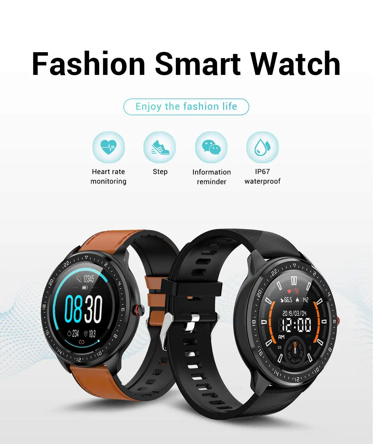 Z06 Blood Pressure Smart Watch Phone Calling Fitness IP68 Waterproof