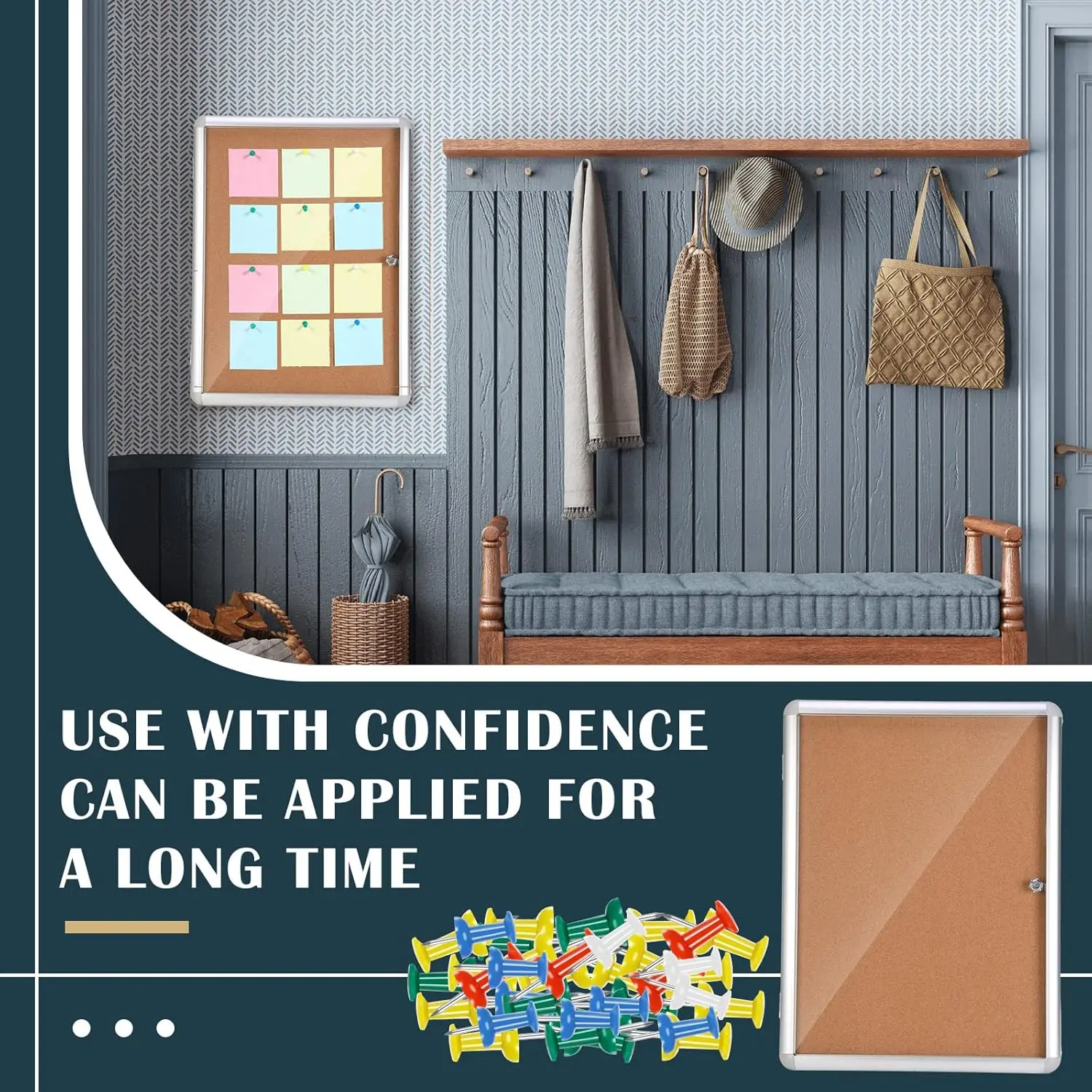Enclosed Bulletin Board Lockable Notice Board Case Aluminum Framed Waterproof Noticeboards for Office School Wall Display manufacture