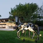 Metal Animal Metal Large Outdoor Park Metal Animal Home Decor Horse Life Size Fiberglass Horse Sculpture