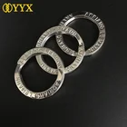 Ring YYX High Quality 26*33mm Custom Logo Engrave Brand Name Split Ring Flat Key Ring