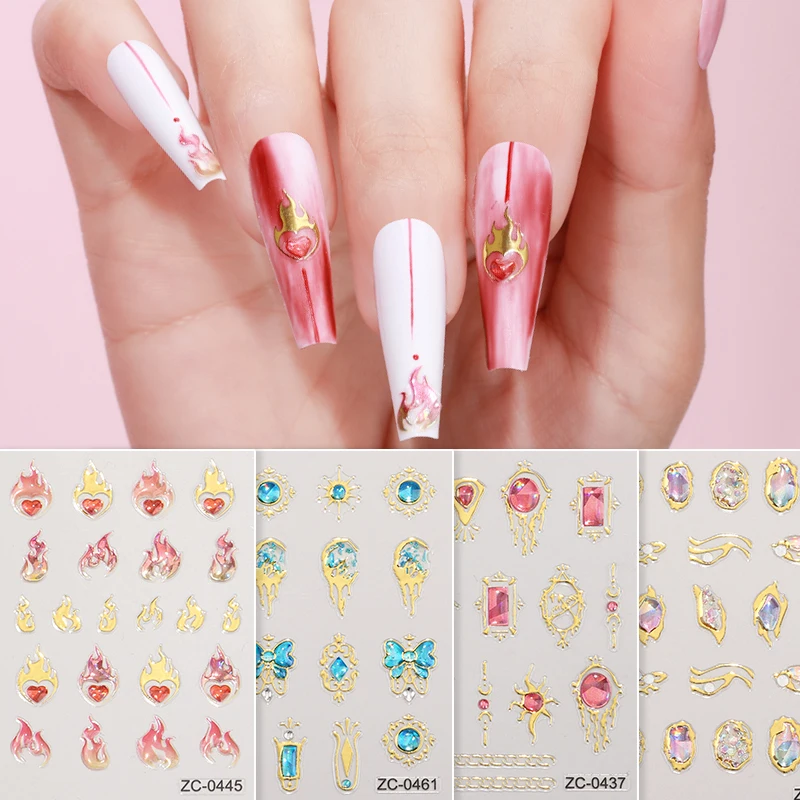 5D Bule Transparent Crystal False Gem Designer Nail Charms Nail Decal Stickers & Decals supplier