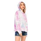 Hoodies Pullover OEM ODM Long Sleeve Tie Dye Color Block Cotton Wholesale Custom Hoodies Women Pullover