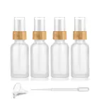 Spray Bottle Sprayer Frosted Glass Spray Bottle Perfume Atomizer Bottle Sprayer Essential Oil Container With Bamboo Cap
