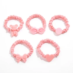 new cute cartoon children's large intestine ring rubber band hair ring does not hurt hair baby hair accessories