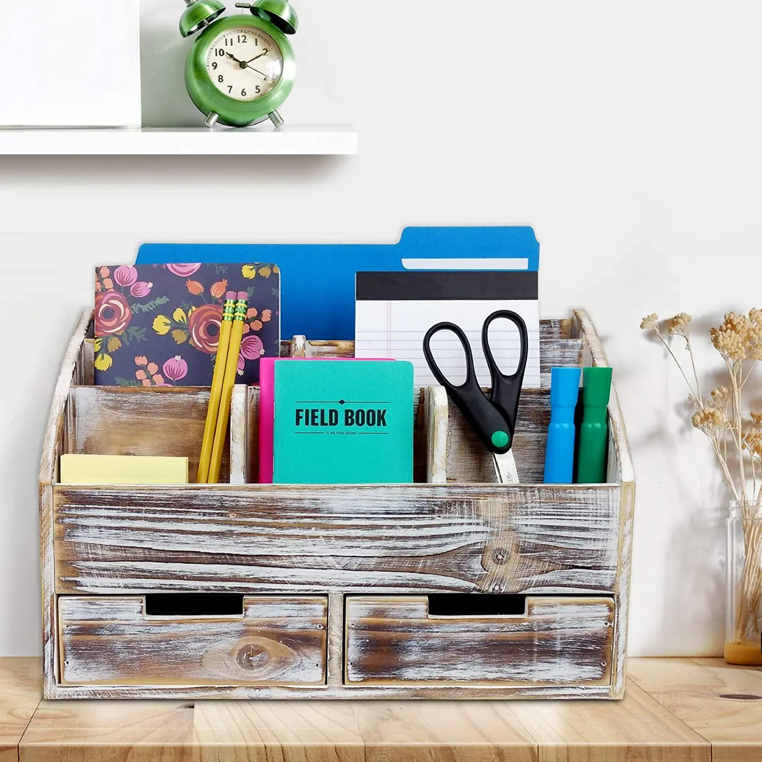 diy vintage desk organizer